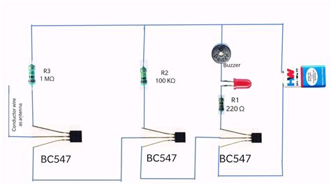 How To Make An Ac Voltage Detector Using The Transistor Bc547 Youtube