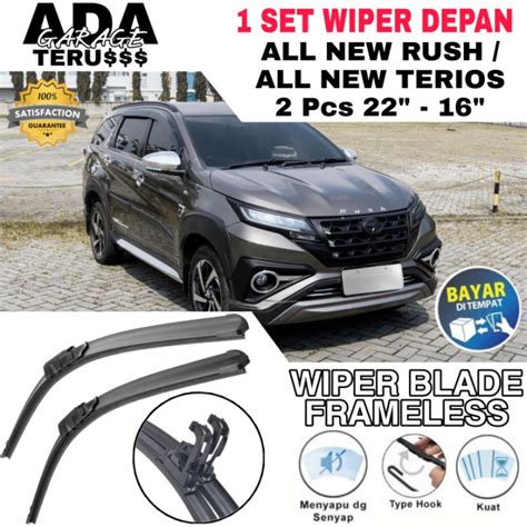 Jual Wiper Blade Frameless Mobil Toyota Rush Daihatsu Terios Gen All