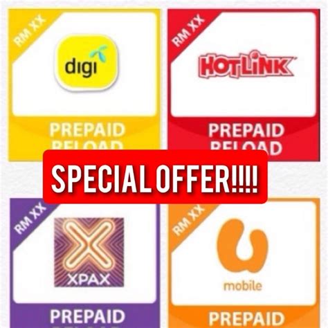 Hotlink Maxis Digi U Mobile Reload Topup Rm Shopee Malaysia