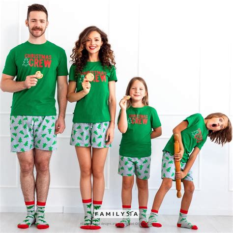 Family Pajamas Christmas With Shorts, Matching Holiday Pajamas