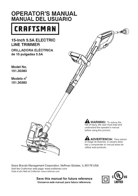 Craftsman User Manual Trimmer Manuals And Guides L