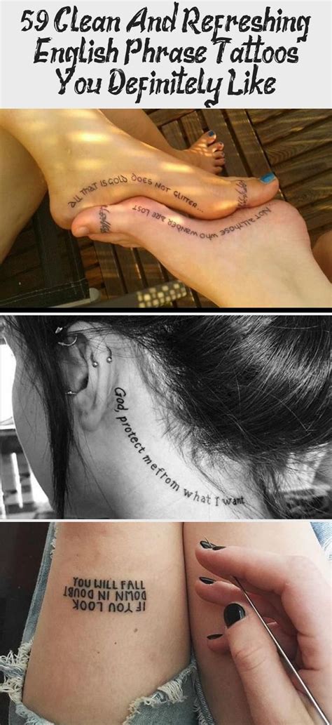 59 Clean And Refreshing English Phrase Tattoos You Definitely Like