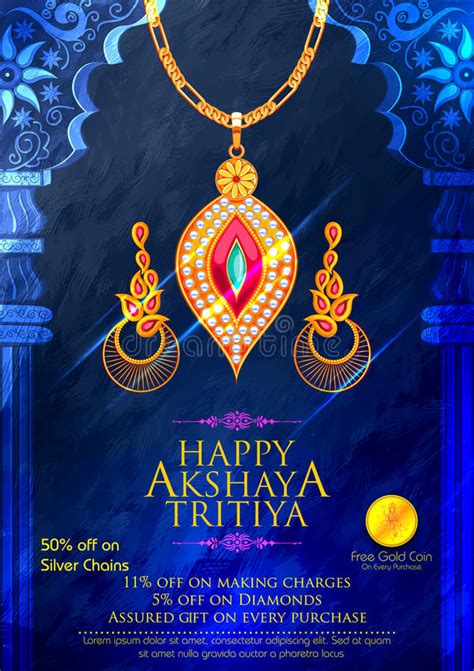 Akshaya Tritiya Celebration Sale Promotion Stock Vector Illustration