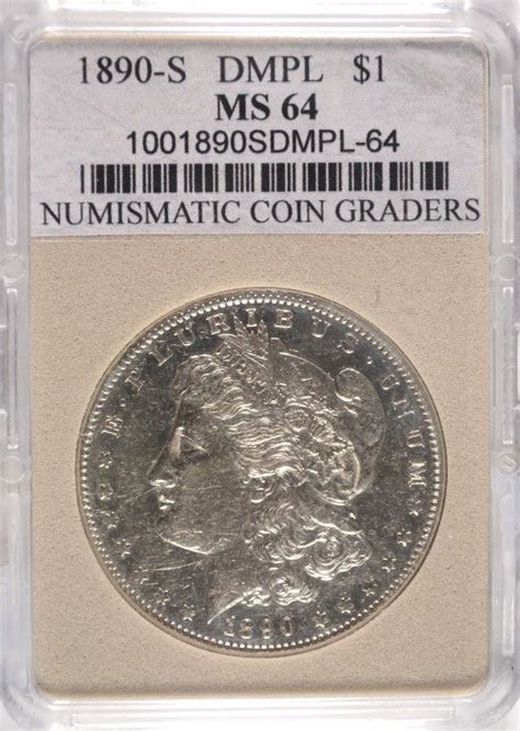 1890 S Morgan Silver Dollar Numismatic Coin Graders Choice Bu Dmpl