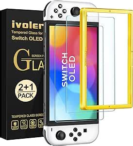 ivoler Pack de 2 Verre Trempé pour Nintendo Switch OLED Films