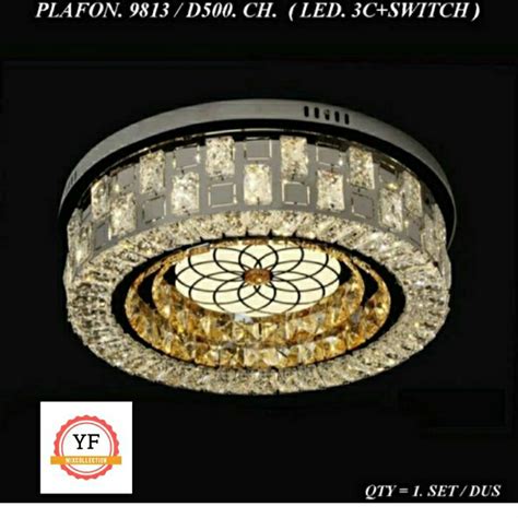 Jual Lampu Plafon Kristal LED Hias Ruang Tamu 9813 Shopee Indonesia