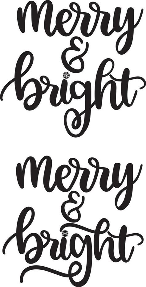 Merry And Bright 2 Christmas Vector File 10287267 Vector Art At Vecteezy