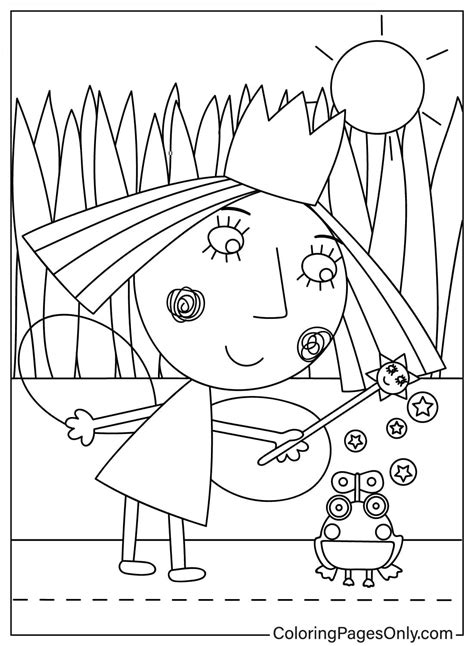 Ben And Holly Coloring Pages Enter The Little Kingdom And Add Your Magical Touch To Their