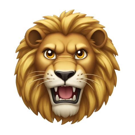 Angry White Lion With Red Eyes Ai Emoji Generator