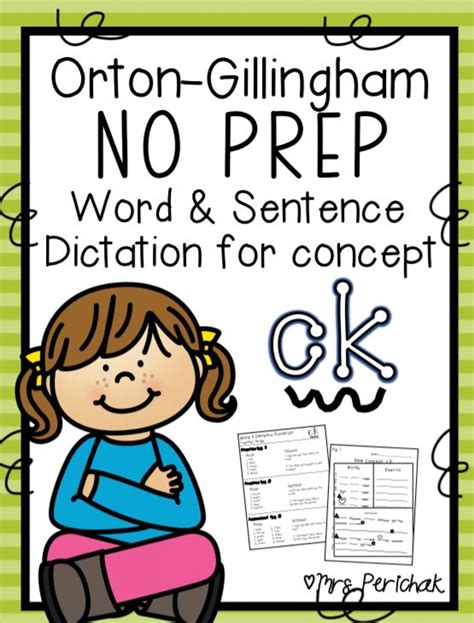 Orton Gillingham Phonics Lesson Plans Word Sentence Dictation