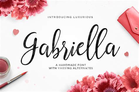 Gabriella Script 25642 Script Font Bundles