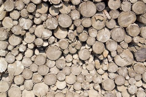 Premium Photo Stacked Wood