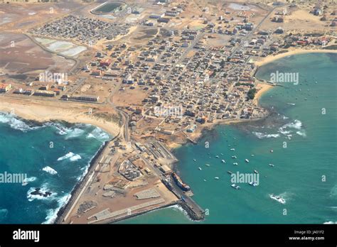 Il Seaport Sal Rei Fotografato Dal Piano Vista Aerea Di Boa Vista Isole