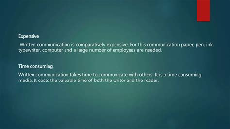 Advantages And Disadvantages Of Written Communication Ppt