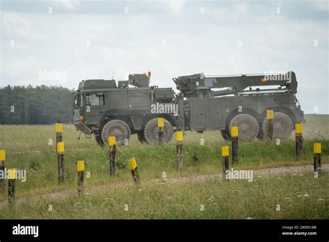 British Army Man Svr Support Vehicle Recovery X Truck In Motion