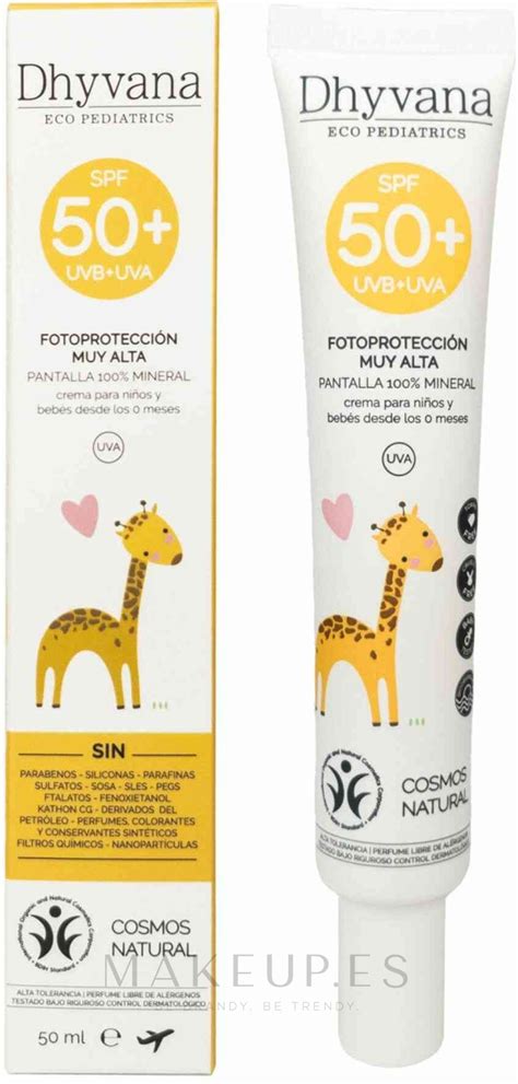 Crema Protectora Solar Para Ni Os Spf Dhyvana Mineral Sunscreen