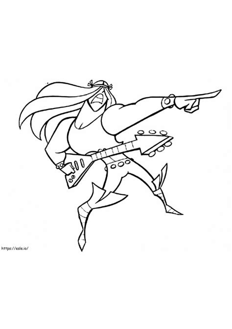 Valhallen From Dexters Laboratory Coloring Page