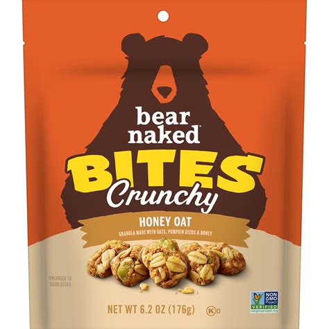 Bear Naked Honey Oat Crunchy Granola Bites 6 2 Oz Bag Walmart