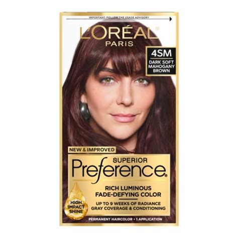 L'Oreal Paris Superior Preference Permanent Hair Color 4SM Dark Soft ...