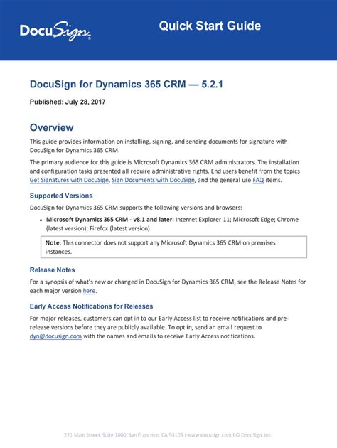 Fillable Online Docusign For Dynamics Crm Fax Email Print Pdffiller