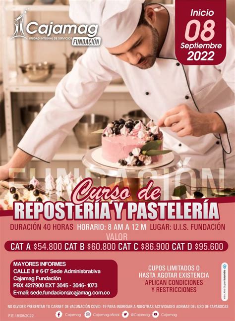 UIS FUNDACIÓN CURSO DE REPOSTERÍA Y PASTELERÍA Cajamag