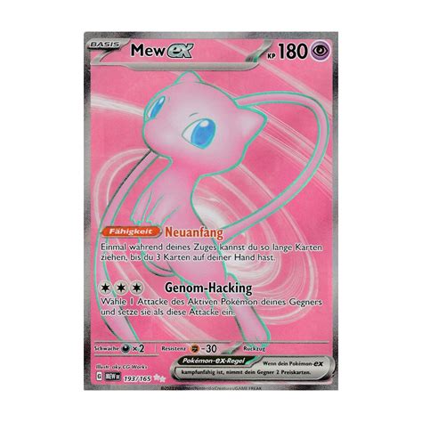 Mew Ex 193165 Fullart Mew 151 Pokemon Karte Günstig Kaufen