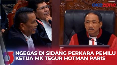 Momen Ketua Mk Tegur Hotman Paris Hutapea Saat Memaksakan Kehendak