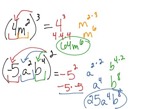 Power To A Power Exponents Math Algebra Simplifying Expressions Showme