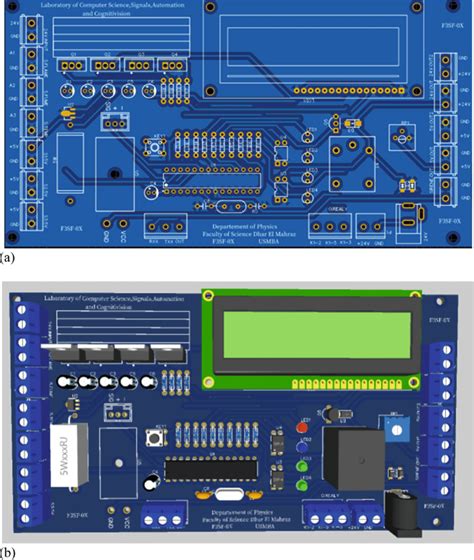 A The Pcb Of The New Board In D Using Easyeda B The Pcb Of The