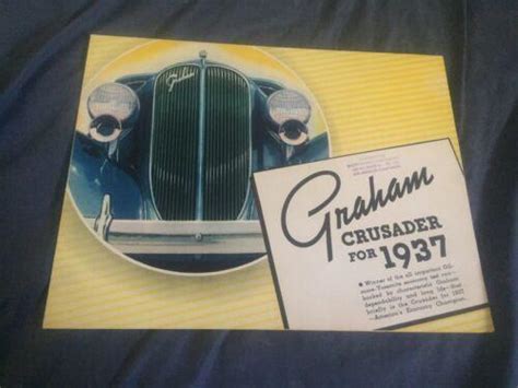 1937 Graham Crusader Brochure Catalog Prospekt 3862634370