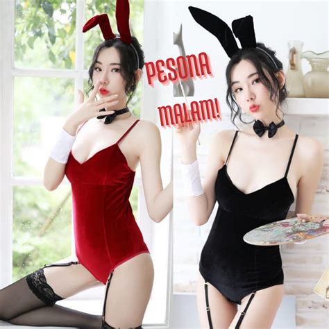 Jual LINGERIE SET Sexy Bando Kelinci Seksi Costum Kustom Bunny