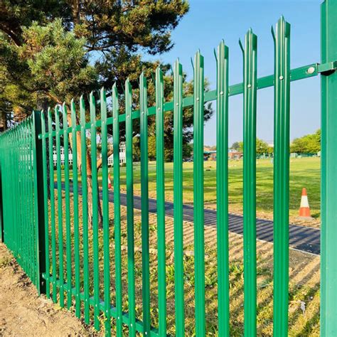 Green Color M High W Section Palisade Security Fencing Supplier