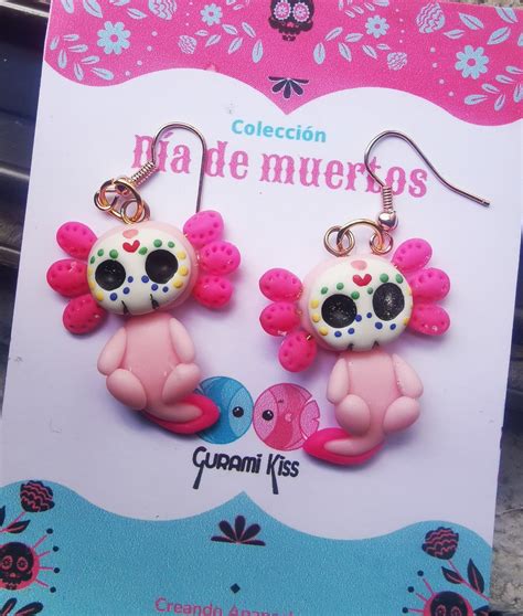 Ajolote Calaverita De Azucar Aretes Mexicanos Manualidades