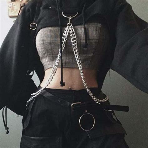 GOTHIC CHAINS CROP HOODIE in 2020 | Aesthetic grunge outfit, Fashion inspo outfits, Grunge outfits