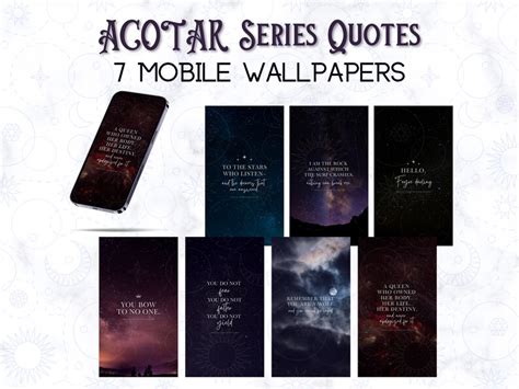 ACOTAR Series Quotes Wallpaper Digital Download Sarah J. - Etsy