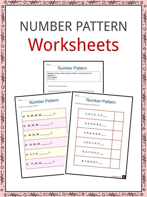 Finding Number Patterns Worksheet Have Fun Teaching Worksheets Library