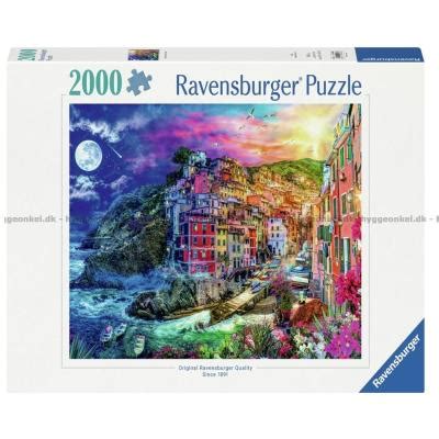 Italien Farverige Cinque Terre 2000 Brikker Puslespil Ravensburger