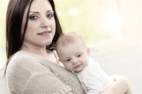 Portrait Of Mother And Baby Stock Image Image Of Baby Woman 120014011