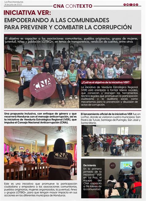 Cna Honduras On Twitter El Cna Lanza La Iniciativa De Veedur A