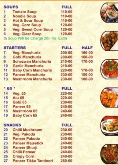 Menu Of Balaji Santosh Dhaba Nampally Hyderabad