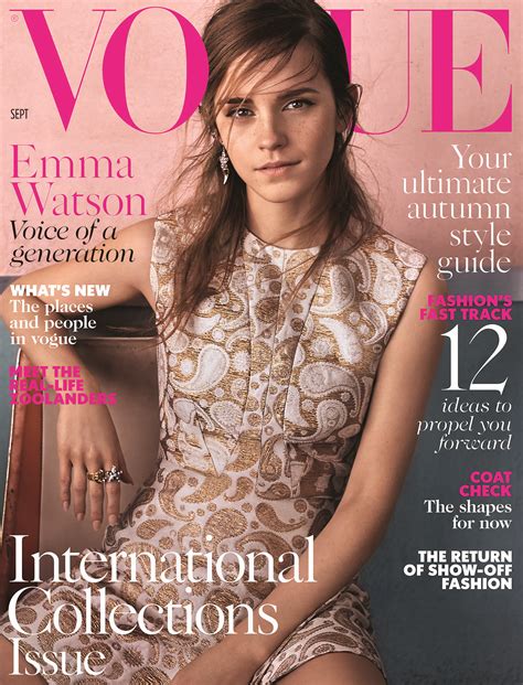 Emma Watsons British Vogue September Issue Cover Popsugar Fashion Uk