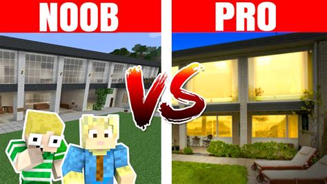 Noob Vs Pro Vores Hus Dansk Minecraft Youtube