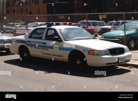 American Police Car In Hartford Connecticut Car Chase Siren Flashing