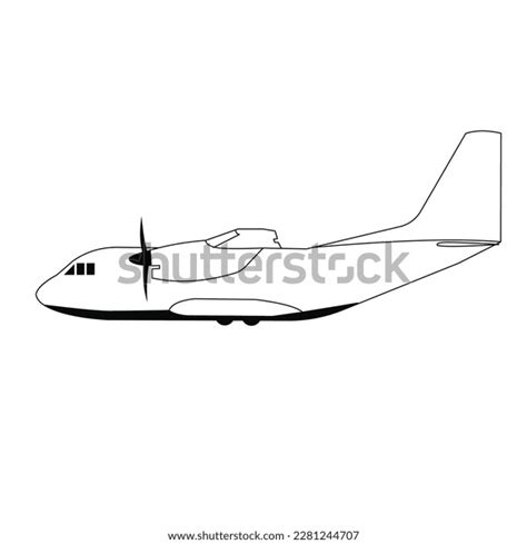 Cargo Plane Outline Side View Stock Vector (Royalty Free) 2281244707 ...