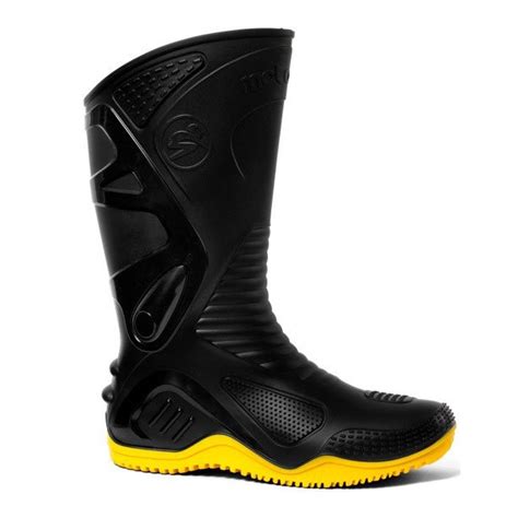 Bota Motoqueiro Motociclista Motoboy PVC Impermeavel Motosafe Preto