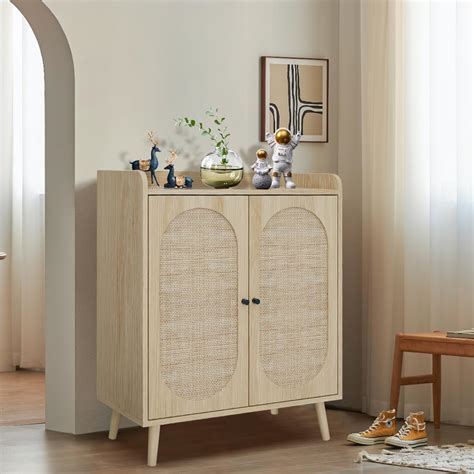 Buy Rattan Sideboard Buffet Cabinet Accent Storage Cabinet With