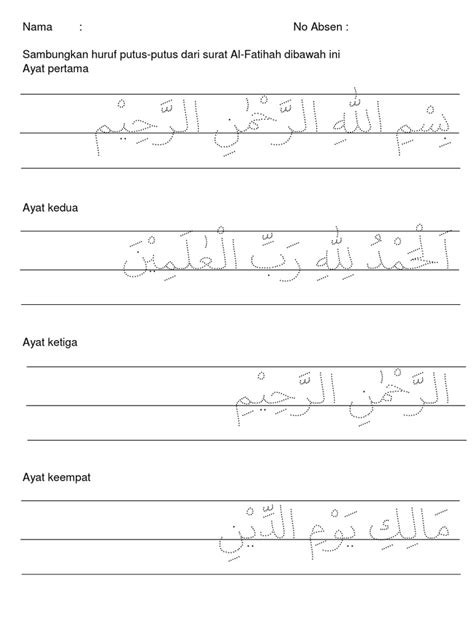 Tugas Menulis Surat Al Fatihah Pdf