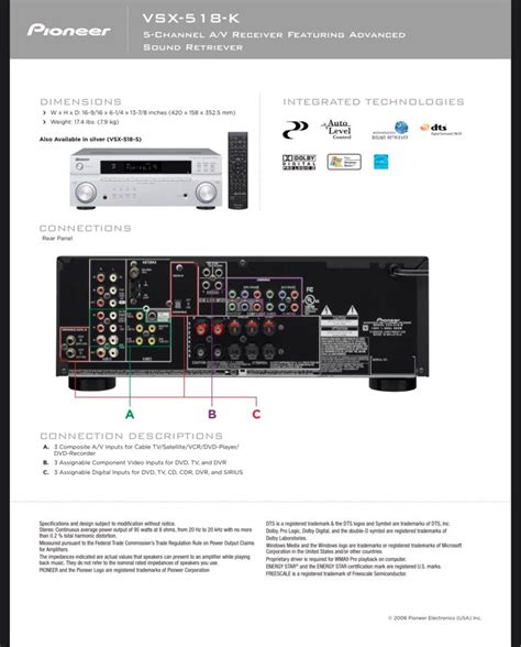 Pioneer Vsx Amplifier Audio Soundbars Speakers Amplifiers