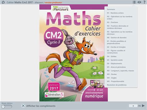 Cahier Num Rique Iparcours Maths Cm D