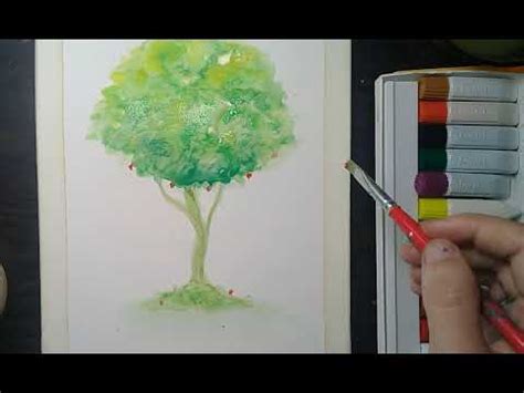 COMO PINTAR UMA ÁRVORE AQUARELA YouTube